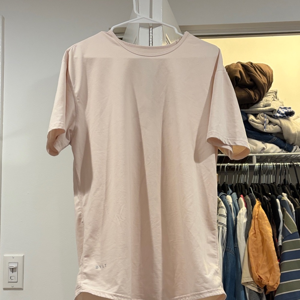 Men's Pink T-Shirt - BYLT - large- signature fabric